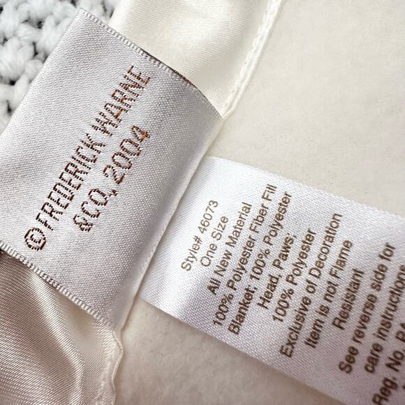 Beatrix Potter Vintage 2004 Winter White Lovey Securty Blanket Frederick Warne - Picture 10 of 11